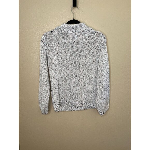 Soho New York & Company Womens Cable Knit Sweater M Long Sleeve Marled Gray - Picture 2 of 7